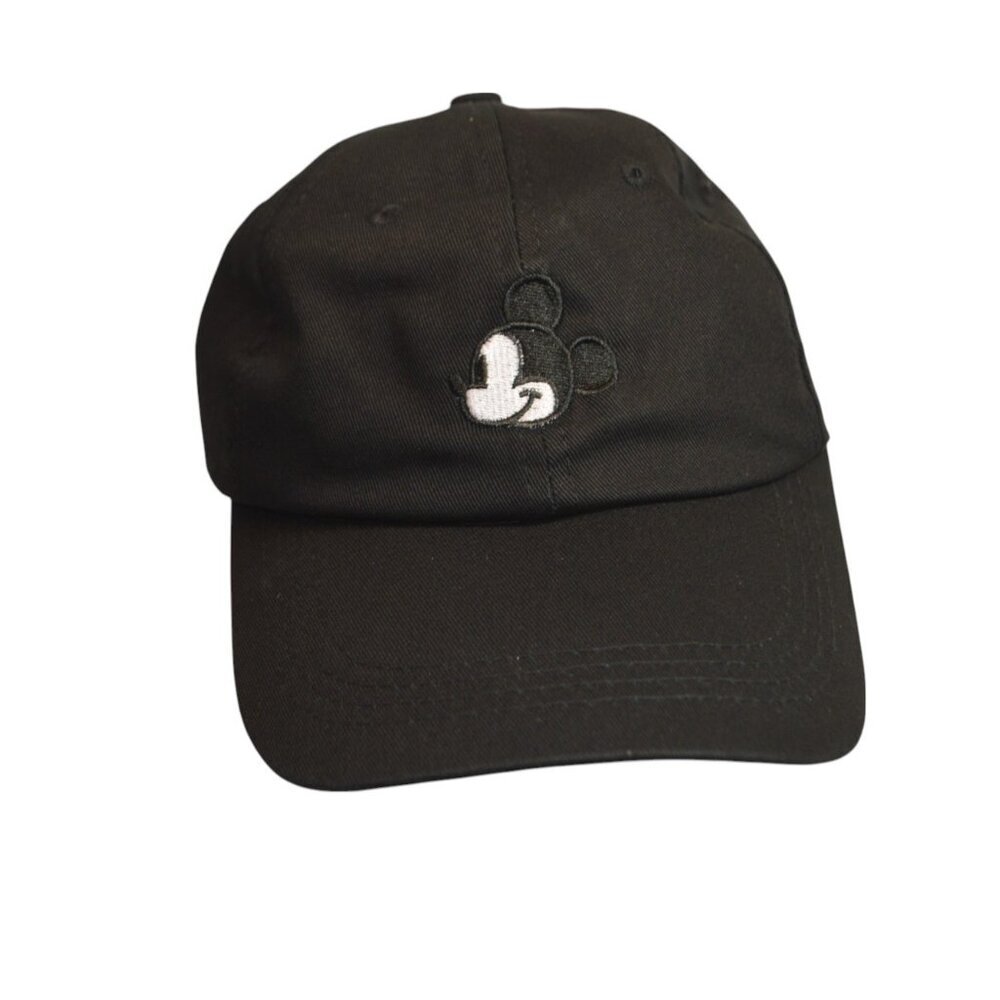 Disney Mickey Mouse Black Baseball Cap Adjustable Strapback Hat